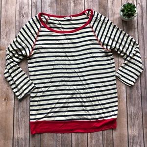 Kut From The Kloth Striped Blouse Size Large